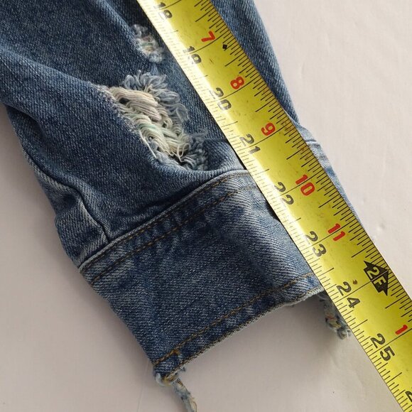 Judy Blue Distressed Ripped Denim Jacket Women Size 3XL Button Up  JB7817 - Picture 11 of 12